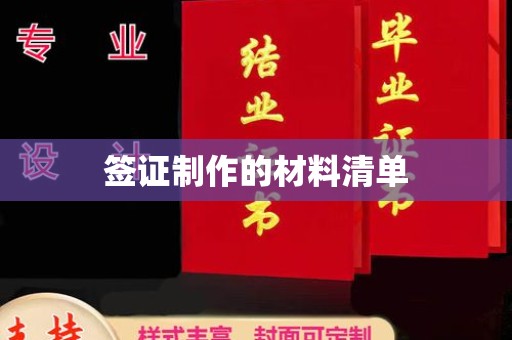 蓬安签证制作的材料清单