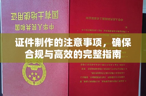 蓬安证件制作的注意事项，确保合规与高效的完整指南
